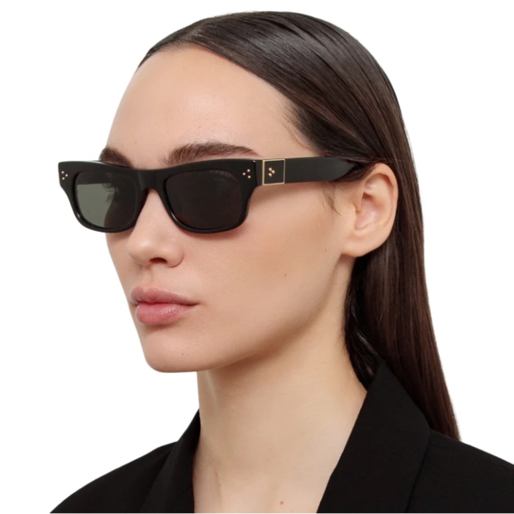 Linda Farrow Falck Sunglasses in Black